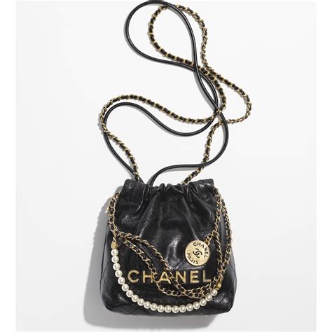 chanel black with gold hardware|Chanel 22 mini handbag, Shiny calfskin & gold.